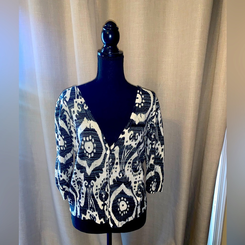 Black and white cardigan